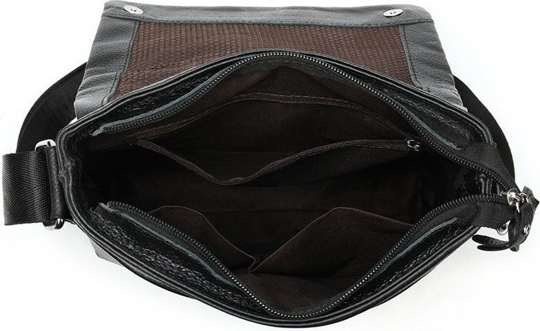 Мужская сумка - планшет кожаная Флотар черного цвета VINTAGE STYLE (20032)