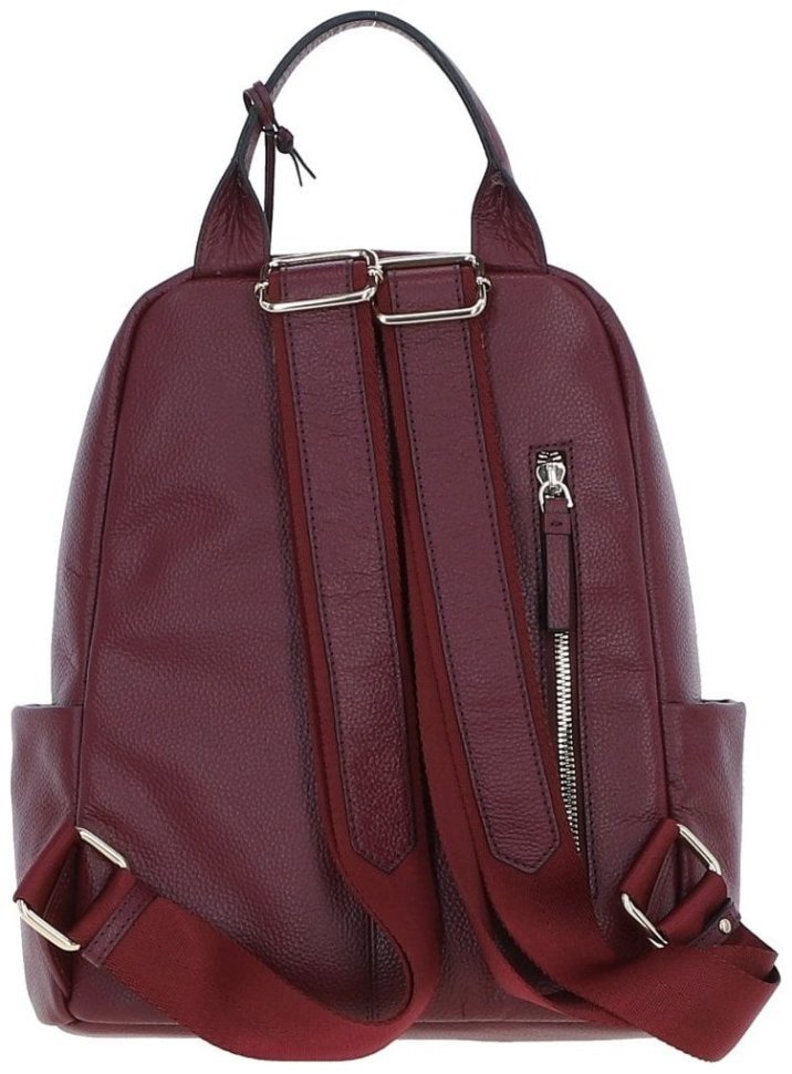 Вместительный женский рюкзак из фактурной кожи бордового цвета Ashwood 94431 фото №3 Вместительный женский рюкзак из фактурной кожи бордового цвета Ashwood 94431 modnotak фото №3