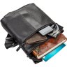 Мужская сумка-планшет среднего размера из черной кожи флотар SHVIGEL (11102) - 3