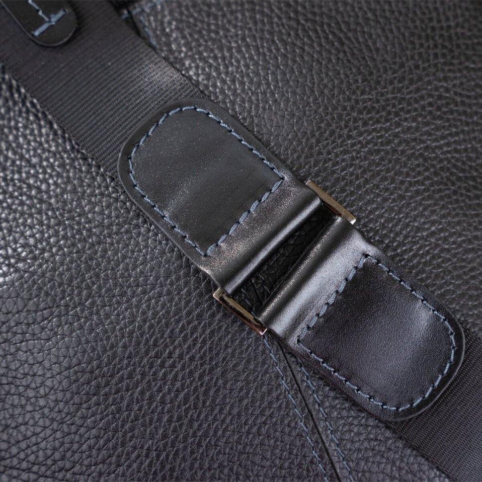 Мужская сумка-планшет среднего размера из черной кожи флотар SHVIGEL (11102)