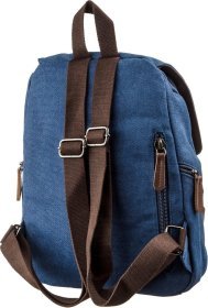 Модный текстильный женский рюкзак синего цвета Vintage (20197)