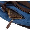 Модний текстильний жіночий рюкзак синього кольору Vintage (20197) - 6