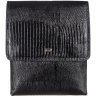 Шкіряна чоловіча сумка-планшет в чорному кольорі з тисненням під рептилію Desisan (19218) - 1