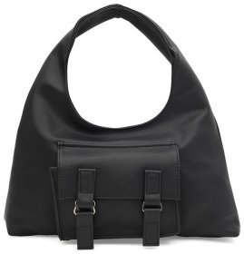 Стильна жіноча сумка з якісної екошкіри чорного кольору Monsen 94631