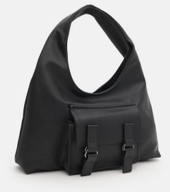 Стильна жіноча сумка з якісної екошкіри чорного кольору Monsen 94631