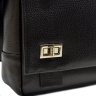 Мужской кожаный портфель из черной кожи с выраженной фактурой DESISAN (19122) - 5
