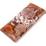 Різнобарвний лаковий жіночий гаманець з клапаном із натуральної шкіри під змію KARYA (2421117) - 2