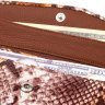 Різнобарвний лаковий жіночий гаманець з клапаном із натуральної шкіри під змію KARYA (2421117) - 4