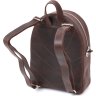 Винтажный женский рюкзак коричневого цвета с застежкой-молнией Shvigel (16314) - 2