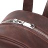 Винтажный женский рюкзак коричневого цвета с застежкой-молнией Shvigel (16314) - 6