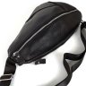 Практична чоловіча сумка-слінг із фактурної шкіри чорного кольору Tiding Bag (21235) - 4