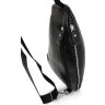 Практична чоловіча сумка-слінг із фактурної шкіри чорного кольору Tiding Bag (21235) - 7