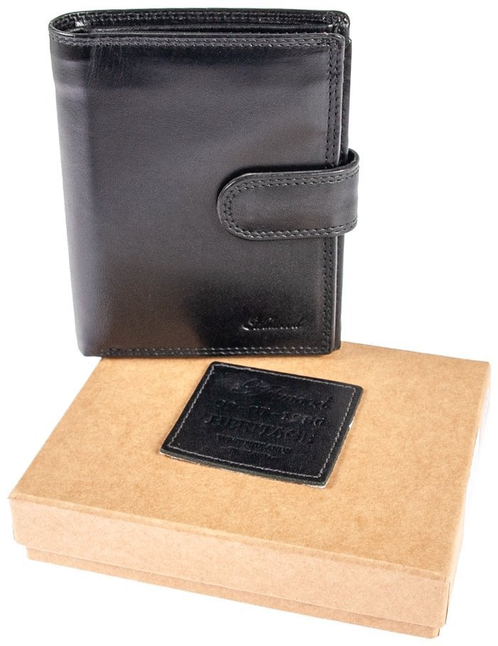 Деловое мужское портмоне из гладкой кожи на кнопке Ashwood 1246 VT черного цвета 95431 фото №10 Деловое мужское портмоне из гладкой кожи на кнопке Ashwood 1246 VT черного цвета 95431 modnotak фото №10