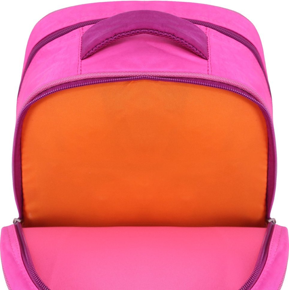 Школьный рюкзак для девочек в малиновом цвете с принтом Bagland (55531)