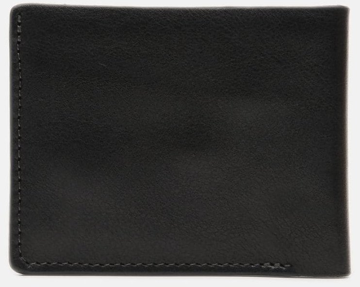 Мужской кожаный кошелек черного цвета с фиксацией на магниты Ricco Grande 65631