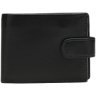 Чоловічий гаманець із натуральної чорної шкіри з монетницею Ricco Grande 65931 - 1