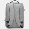 Сірий чоловічий текстильний рюкзак із сумкою в комплекті Monsen (56231) - 4