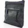 Стильная сумка планшет из двух видов кожи черного цвета VATTO (11773) - 1