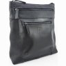 Стильна сумка планшет з двох видів шкіри чорного кольору VATTO (11773) - 4