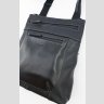 Стильная сумка планшет из двух видов кожи черного цвета VATTO (11773) - 6