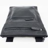 Стильна сумка планшет з двох видів шкіри чорного кольору VATTO (11773) - 8