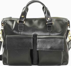 Стильна чоловіча сумка великого розміру з гладкою шкіри Кайзер VATTO (11972)