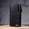 Черный женский кожаный кошелек с цветочным тиснением KARYA (2421333) - 8