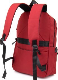 Женский малиновый текстильный рюкзак на молнии Vintage (20627)