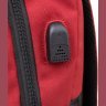 Жіночий малиновий текстильний рюкзак на блискавці Vintage (20627) - 5
