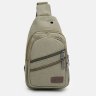 Зеленая мужская тактическая сумка-слинг из текстиля Monsen (22163) - 2