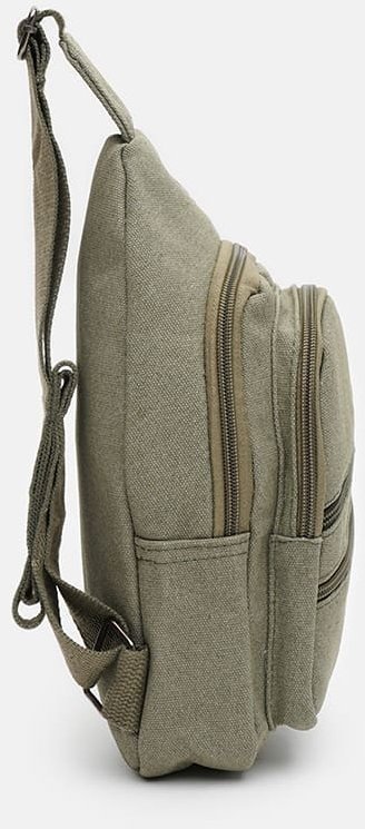 Зеленая мужская тактическая сумка-слинг из текстиля Monsen (22163)