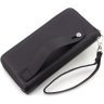 Чоловічий гаманець-клатч із натуральної шкіри чорного кольору на змійці ST Leather 1767431 - 5