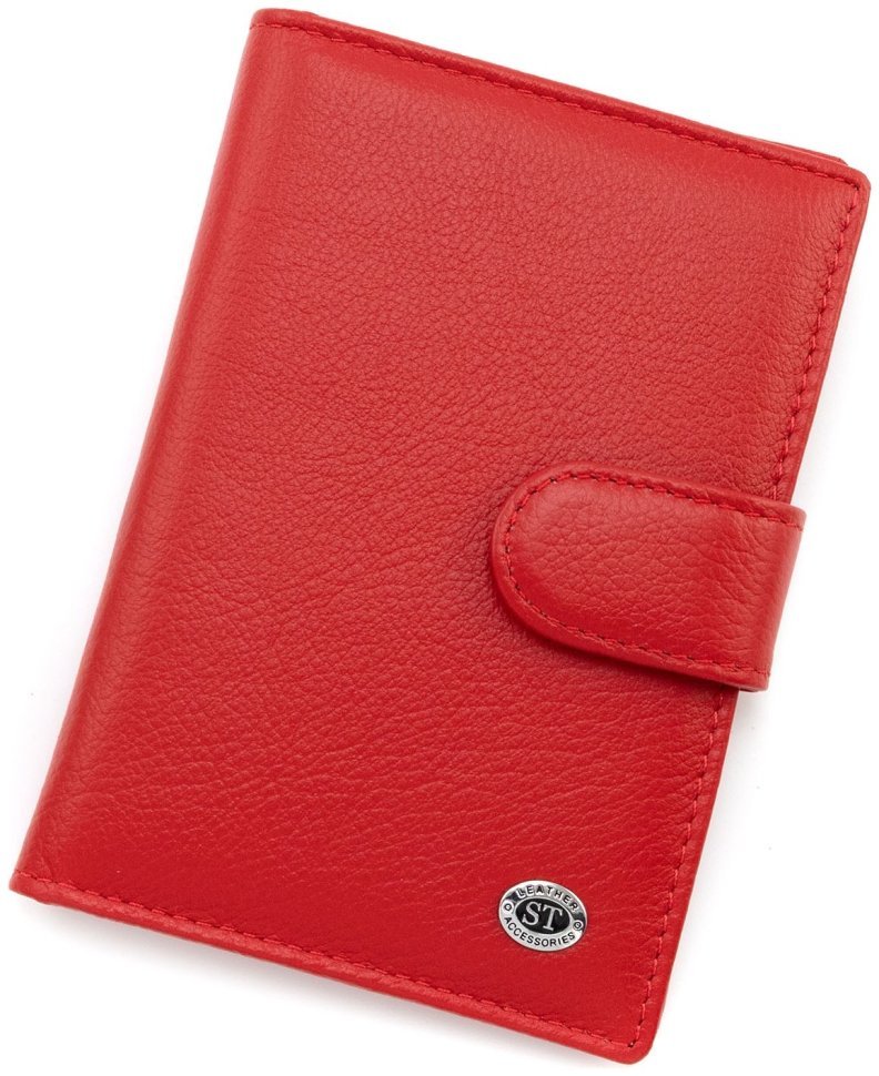 Кожаная обложка для паспорта и карточек ST Leather 97731 красного цвета фото №1 Кожаная обложка для паспорта и карточек ST Leather 97731 красного цвета modnotak фото №1