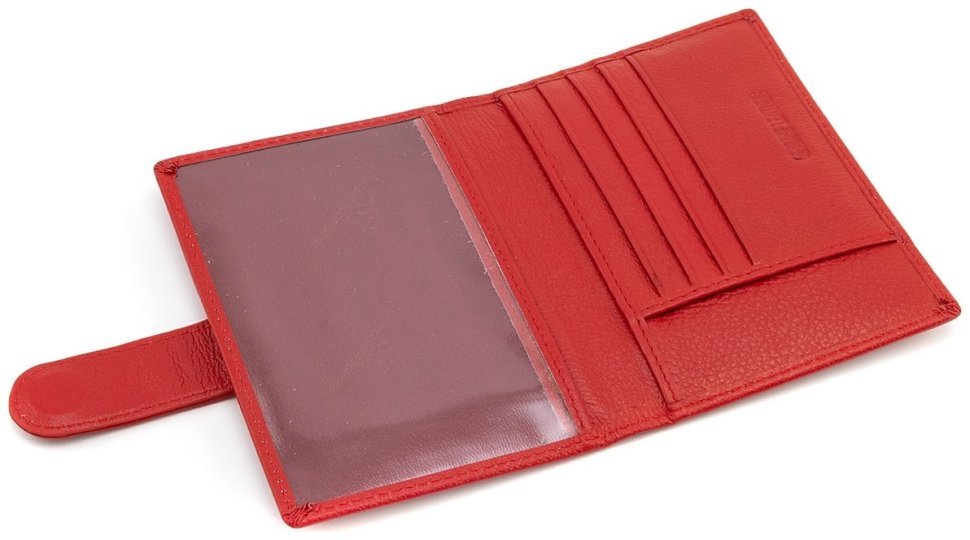 Кожаная обложка для паспорта и карточек ST Leather 97731 красного цвета фото №4 Кожаная обложка для паспорта и карточек ST Leather 97731 красного цвета modnotak фото №4