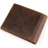 Чоловічий портмоне з vintage шкіри коричневого кольору без застібки Vintage 2414230 - 1