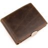 Чоловічий портмоне з vintage шкіри коричневого кольору без застібки Vintage 2414230 - 2