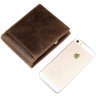 Чоловічий портмоне з vintage шкіри коричневого кольору без застібки Vintage 2414230 - 4