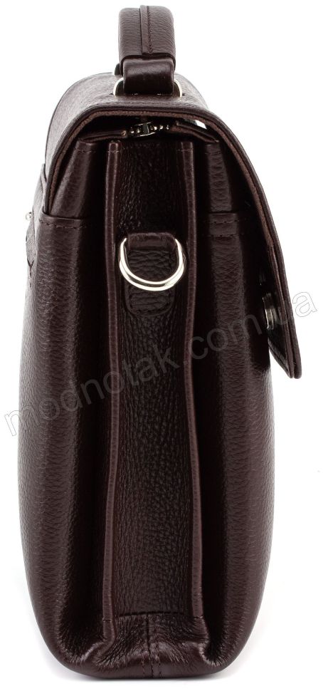 Чоловіча коричнева сумка з натуральної шкіри з ручкою KARYA (0811-39)