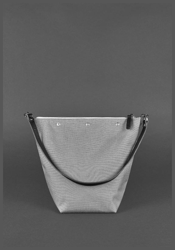 Кожаная плетеная женская сумка-кроссбоди черного цвета BlankNote Пазл M 78731