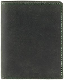 Компактне чоловіче портмоне із вінтажної шкіри зеленого кольору Visconti 69031