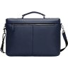 Классический мужской портфель синего цвета из высококачественной кожи Issa Hara (27063) - 2