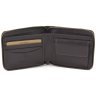 Невеликий коричневий гаманець з натуральної шкіри високої якості на блискавці Visconti Camden 69131 - 2