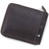 Невеликий коричневий гаманець з натуральної шкіри високої якості на блискавці Visconti Camden 69131 - 4
