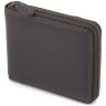 Невеликий коричневий гаманець з натуральної шкіри високої якості на блискавці Visconti Camden 69131 - 1