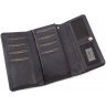 Чорний гаманець потрійного складання з натуральної шкіри Tony Bellucci (12439) - 7