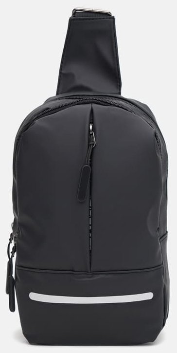 Стильный мужской рюкзак на одну лямку черного цвета Monsen 89931 modnotak фото №2