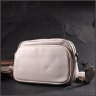Женская сумка-кроссбоди из натуральной кожи белого цвета на плечевом ремешке Vintage 2422295 - 6