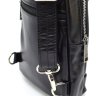 Чоловічий шкіряний рюкзак-слінг чорного кольору з однією лямкою TARWA (21658) - 5