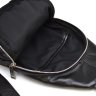 Чоловічий шкіряний рюкзак-слінг чорного кольору з однією лямкою TARWA (21658) - 7