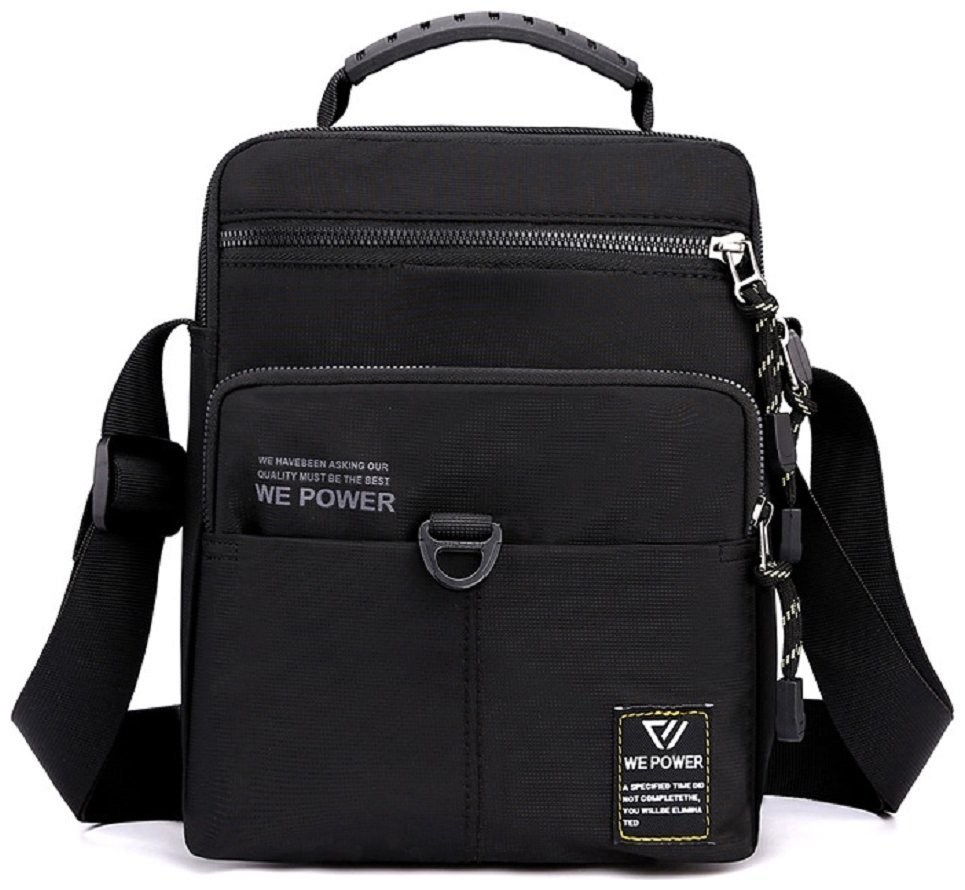 Мужская сумка барсетка из прочного текстиля черного цвета Confident 90732 modnotak фото №6